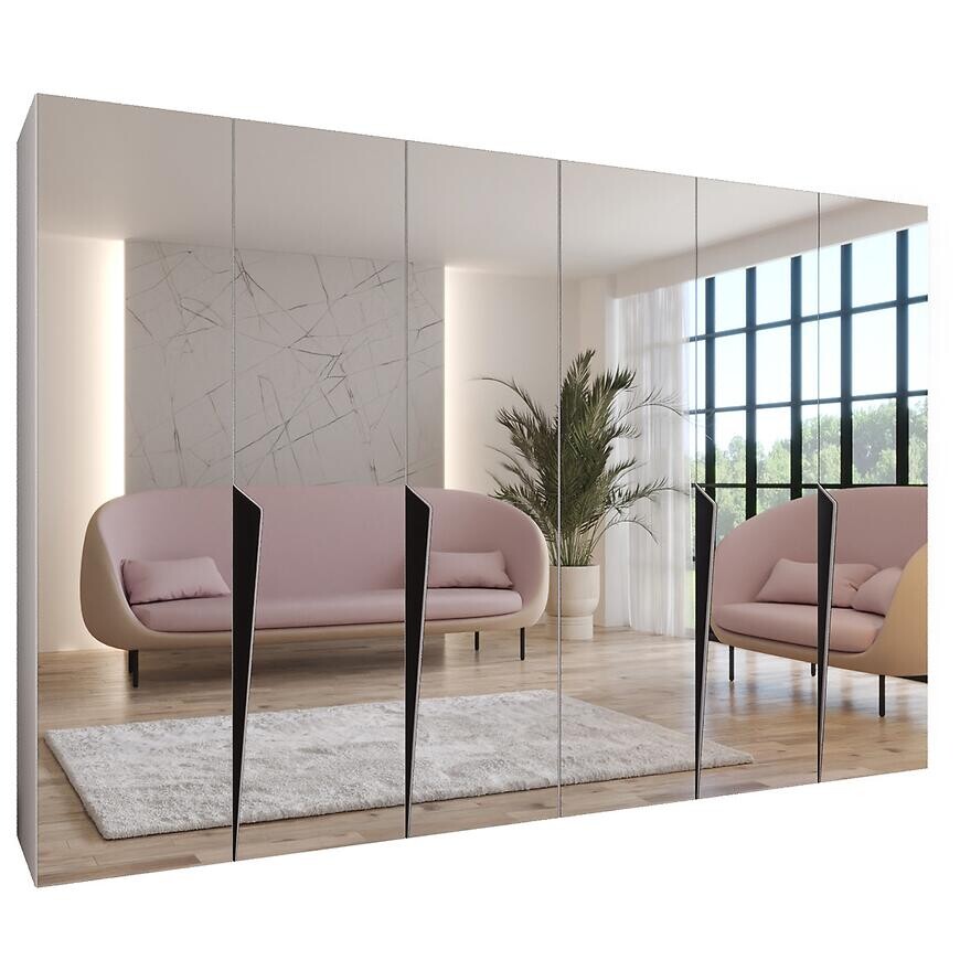 Skriňa Piano 3-300 (2x150) biela/čierna