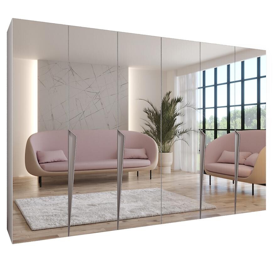 Skriňa Piano 3-300 (2x150) biela/kašmír