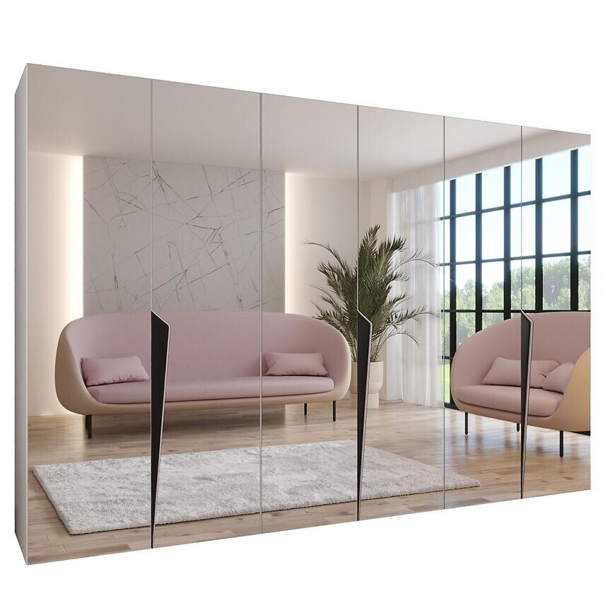 Skriňa Piano 3-300 (3x100) biela/čierna