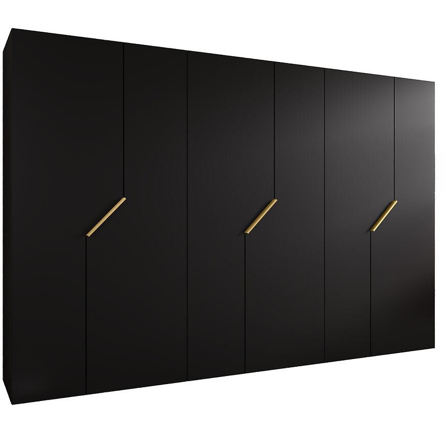 Skriňa Andrew 1-300 čierna/zlatá