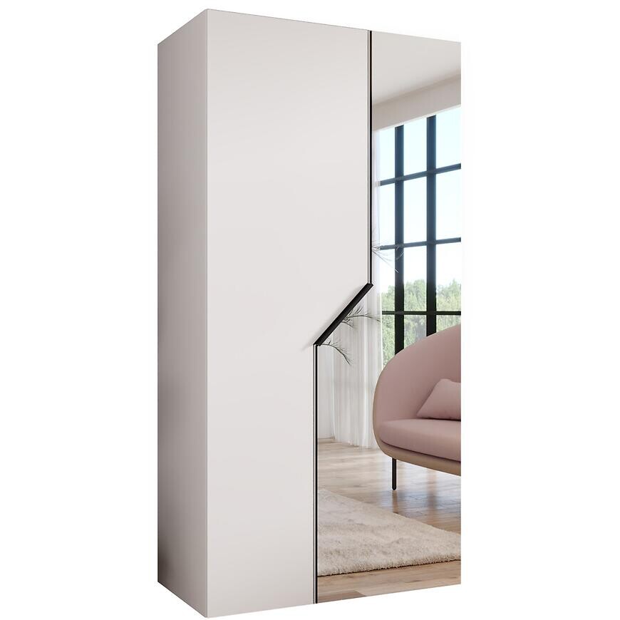 Skriňa Andrew 2-100 biela/čierna