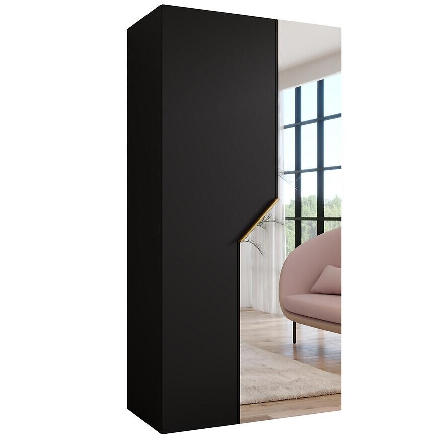 Skriňa Andrew 2-100 čierna/zlatá