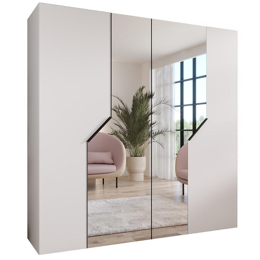 Skriňa Andrew 2-200 biela/čierna