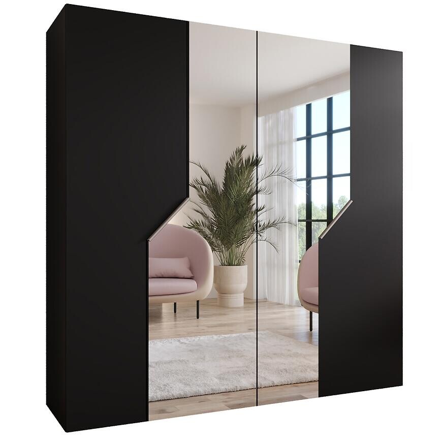 Skriňa Andrew 2-200 čierna/kašmír