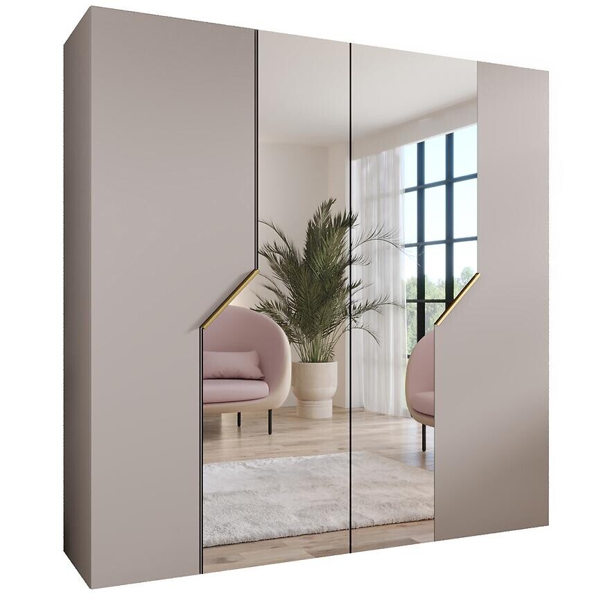 Skriňa Andrew 2-200 kašmír/zlatá