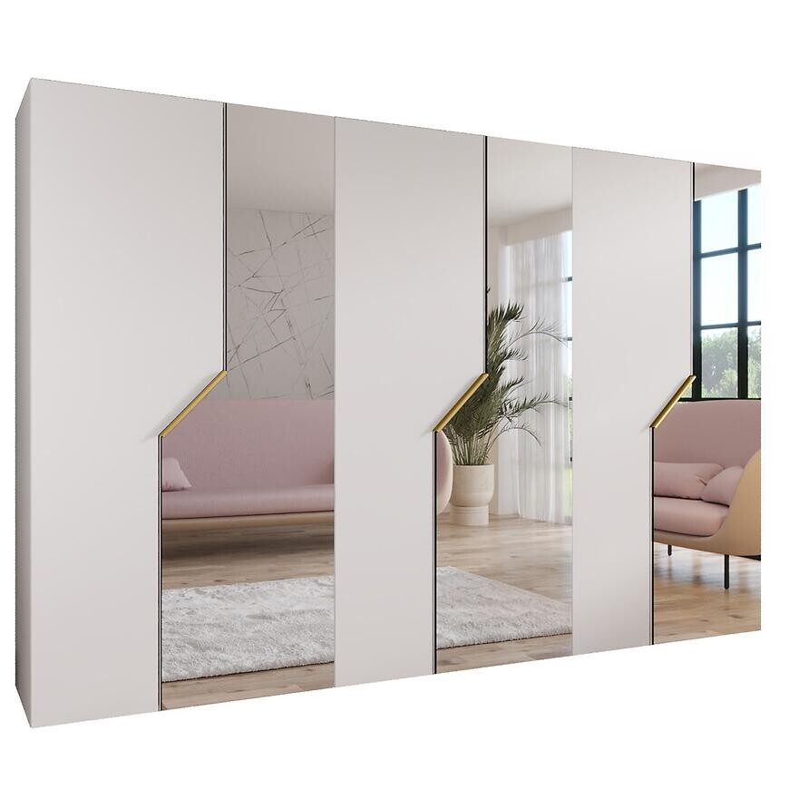 Skriňa Andrew 2-300 biela/zlatá