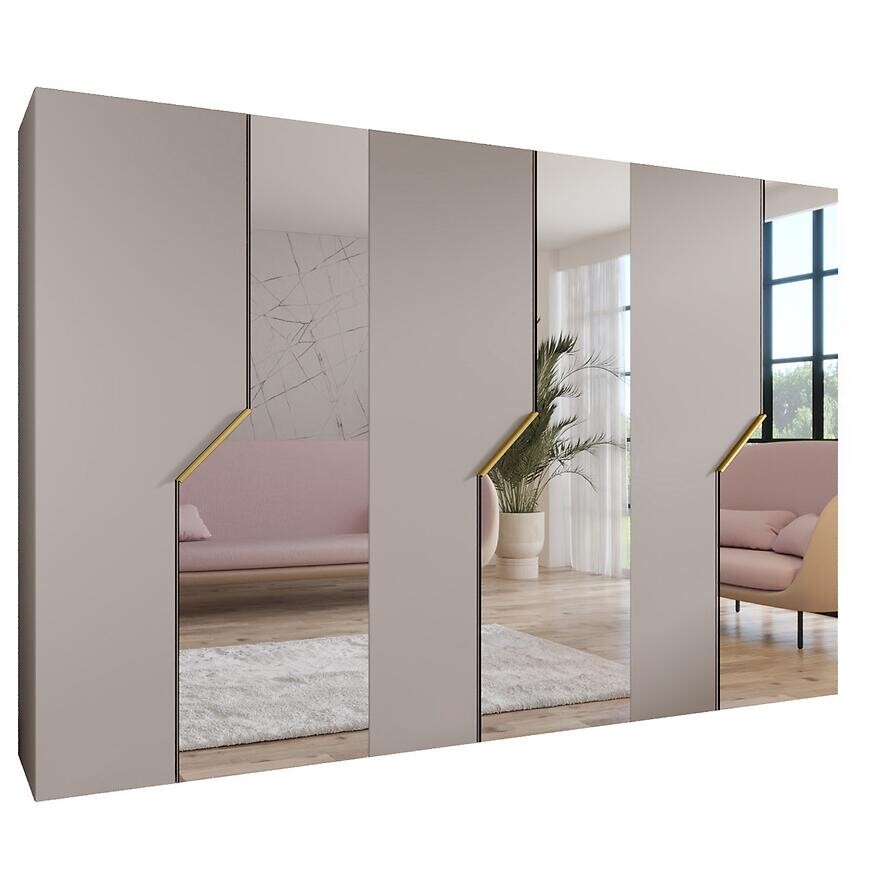 Skriňa Andrew 2-300 kašmír/zlatá