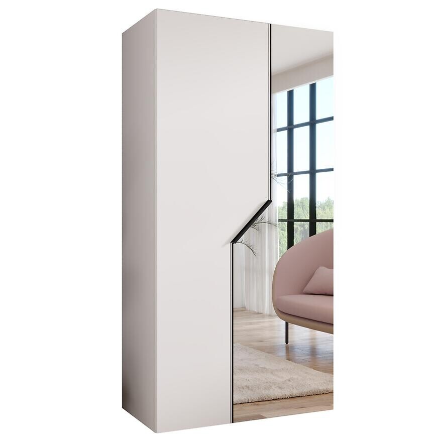 Skriňa Andrew 3-100 biela/čierna