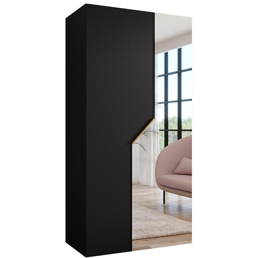 Skriňa Andrew 3-100 čierna/zlatá