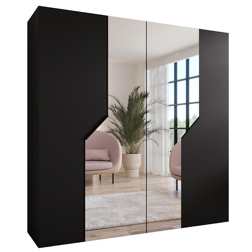 Skriňa Andrew 3-200 čierna/čierna