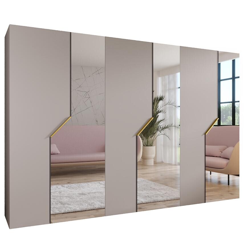 Skriňa Andrew 3-300 kašmír/zlatá