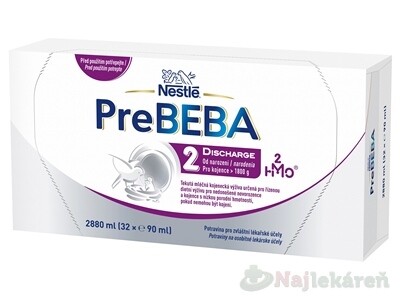 PreBEBA 2 DISCHARGE mliečna dojčenská výživa 32x90ml