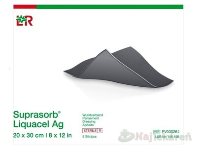 Suprasorb Liquacel Ag Krytie na rany 20x30 cm 5 ks