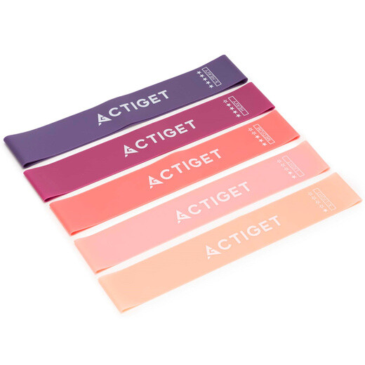 Fitnes odporové gumy na cvičenie - sada 5 ks - odpor 1-20 kg