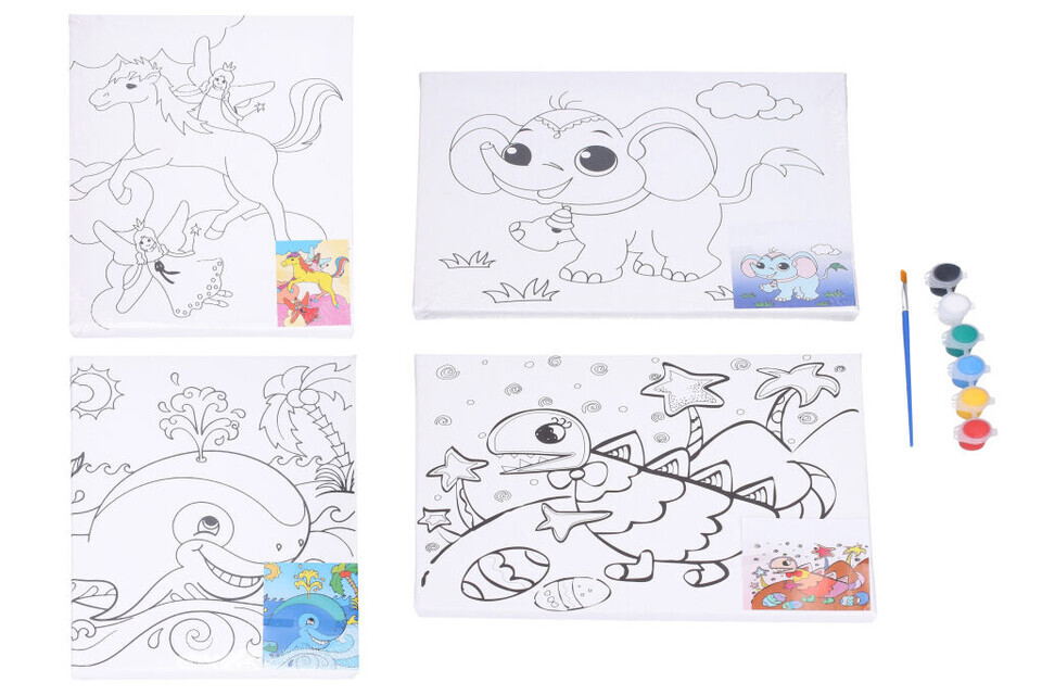 Maliarske plátno s predlohou 30x24cm - náhodné