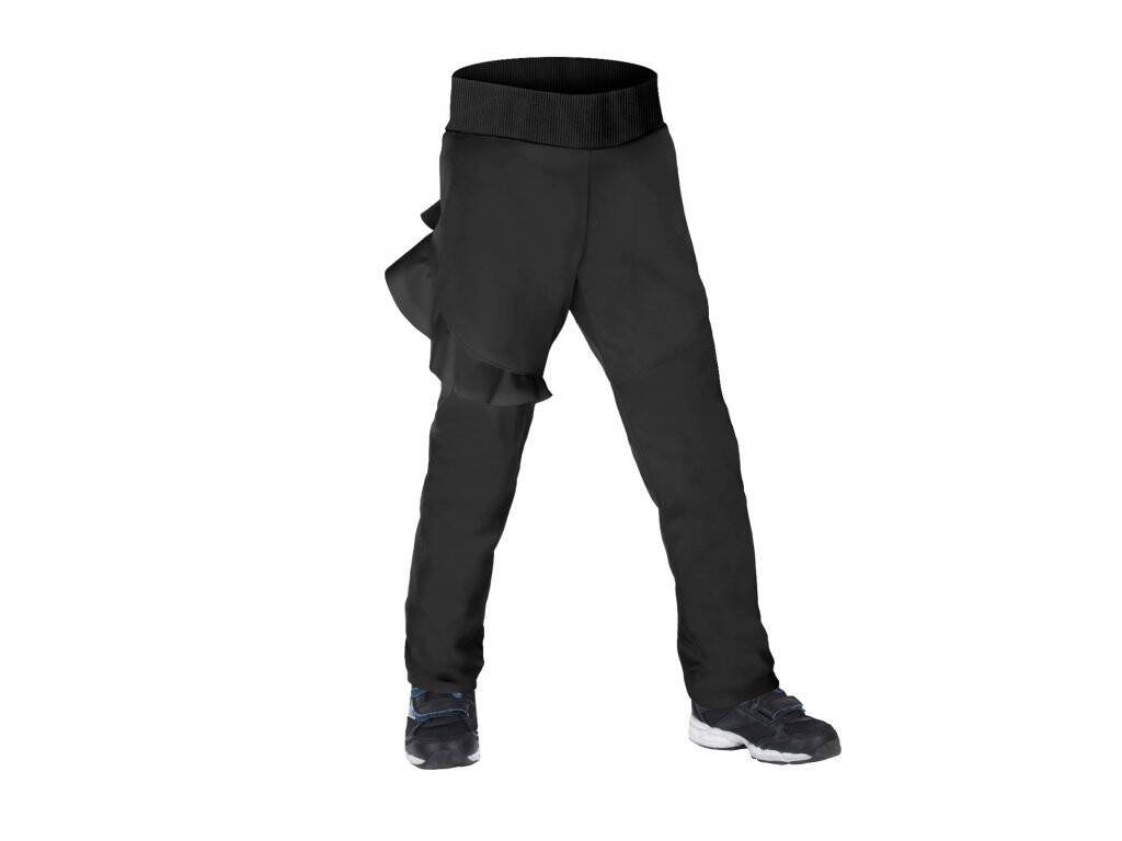 Unuo Unuo, Detské softshellové nohavice s fleecom pružné Fantasy, Čierna Veľkosť: 104/110 8596227082391