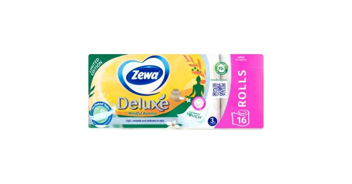 Zewa Deluxe Limited Mindful Balance 3 vrst. toaletný papier 16ks