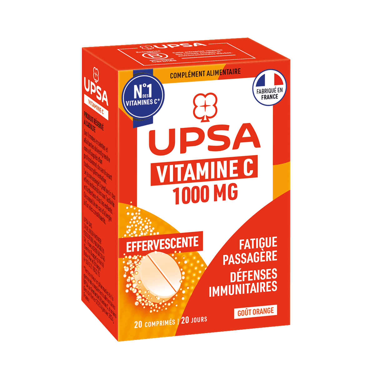 UPSA Vitality Vitamín C 1000 mg, šumivé tablety 20 ks