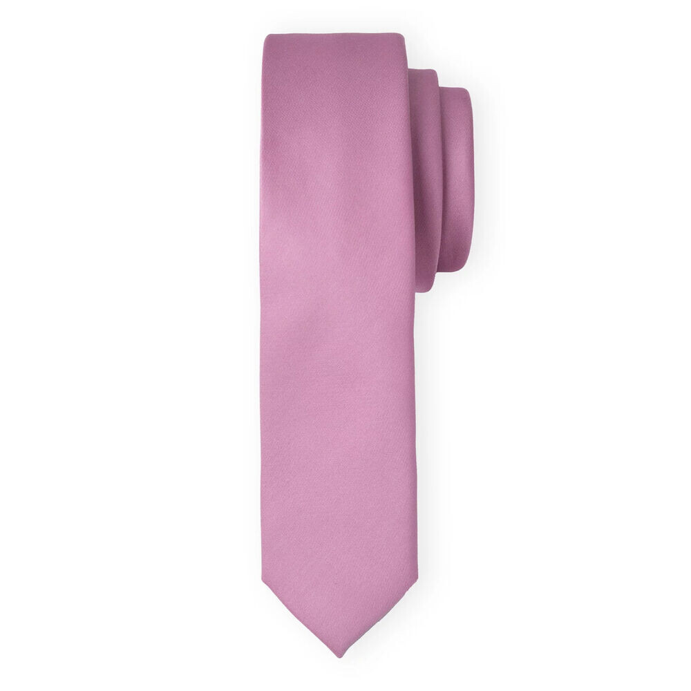 Pánska úzka kravata tmavofialovej farby s hladkým vzorom 19660