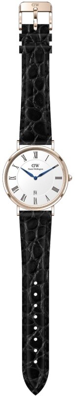 Daniel Wellington Classic 40 Roman Numerals Black Croc Belly RG DW00100916