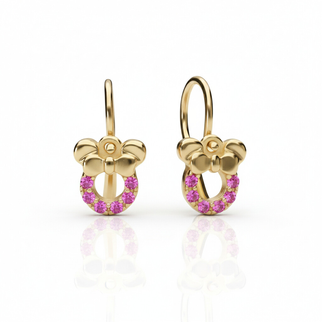 Soliter Zlaté detské náušnice so zirkónmi Minnie 239 001 01253 0000440