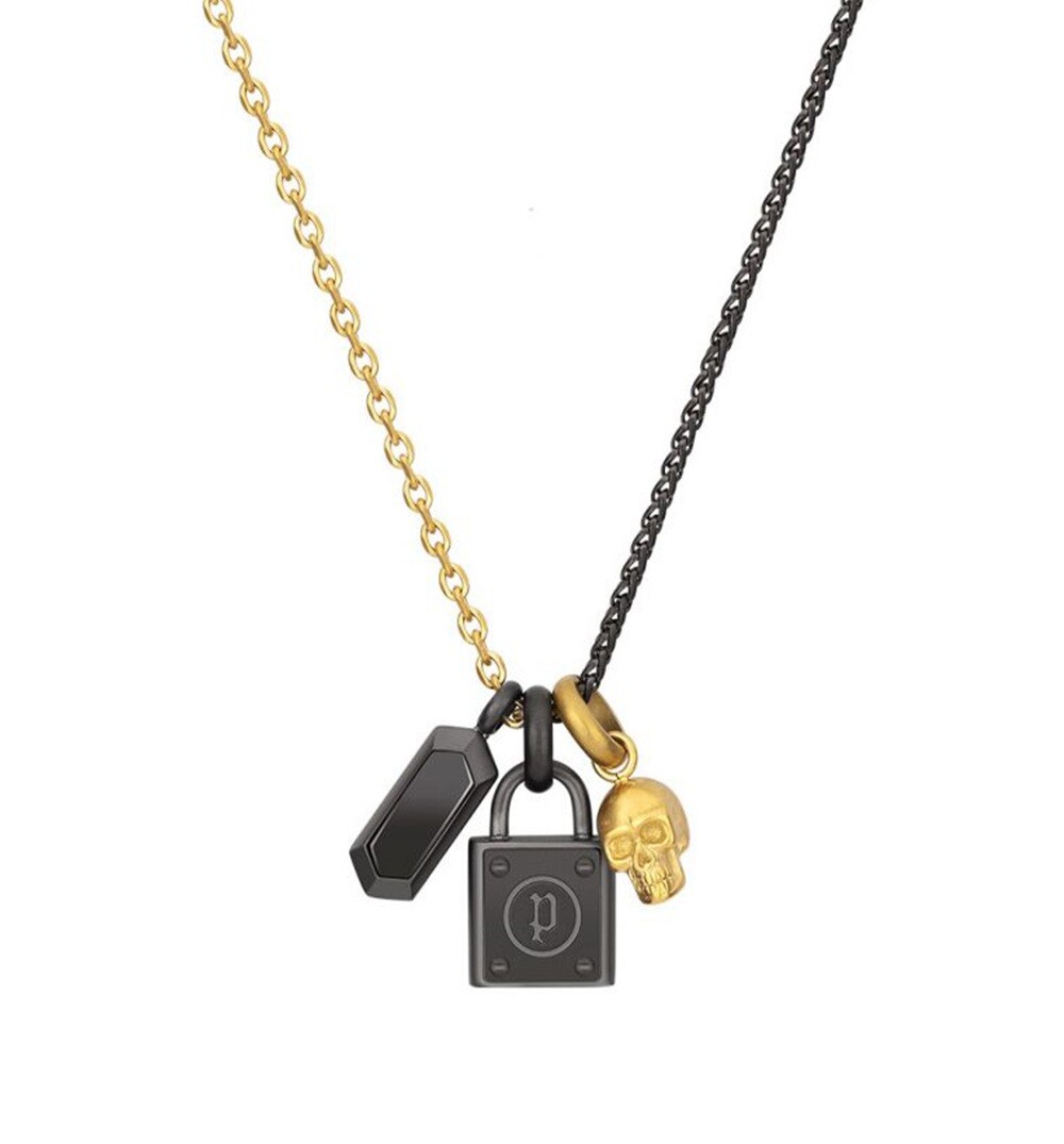 Police Pánsky bicolor náhrdelník s príveskami Rock Rebel PEJGN2009012