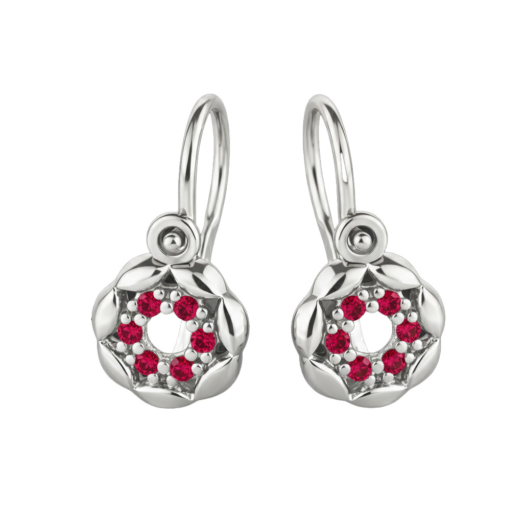 Soliter Detské náušnice z bieleho zlata so zirkónmi 239 001 01236 0700770