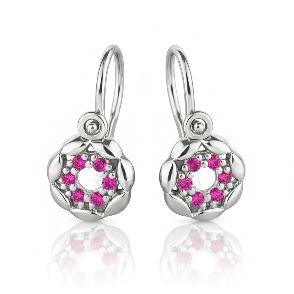 Soliter Detské náušnice z bieleho zlata so zirkónmi 239 001 01236 0700440