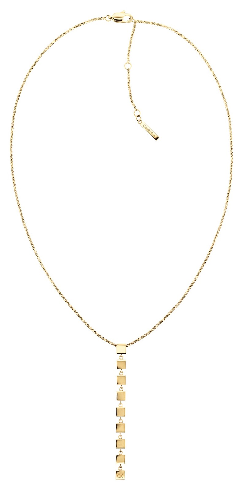 Calvin Klein Pôvabný pozlátený náhrdelník Geometric 35000840