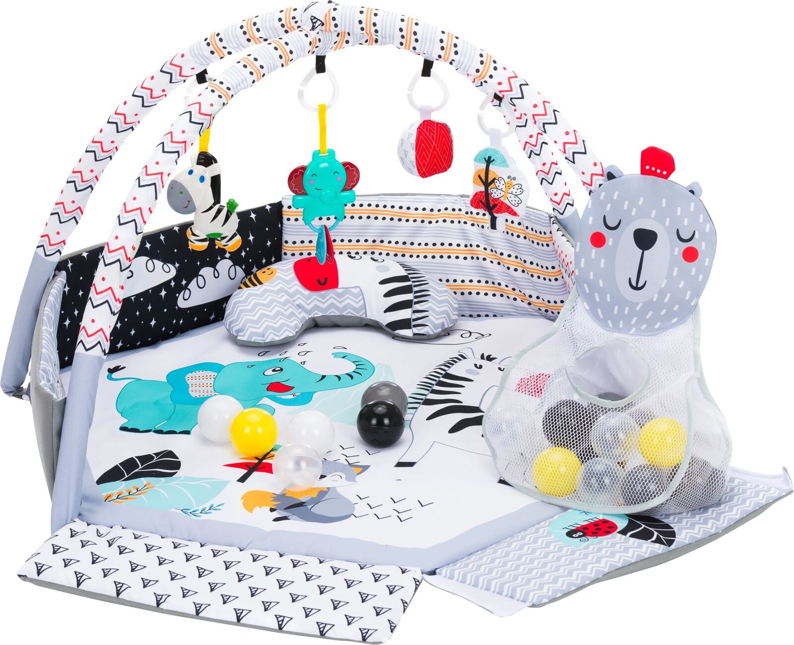 Fillikid Deka s hrazdou s loptičkami grey