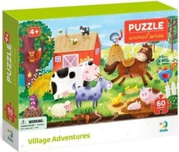 Puzzle biómy Dobrodružstvo na dedine 60 dielikov