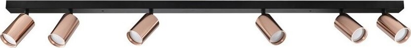 IMMAX PUNTO-6 stropní, nástěnné, bodové, linear, 6 hlav, GU10, 119 cm, měděné