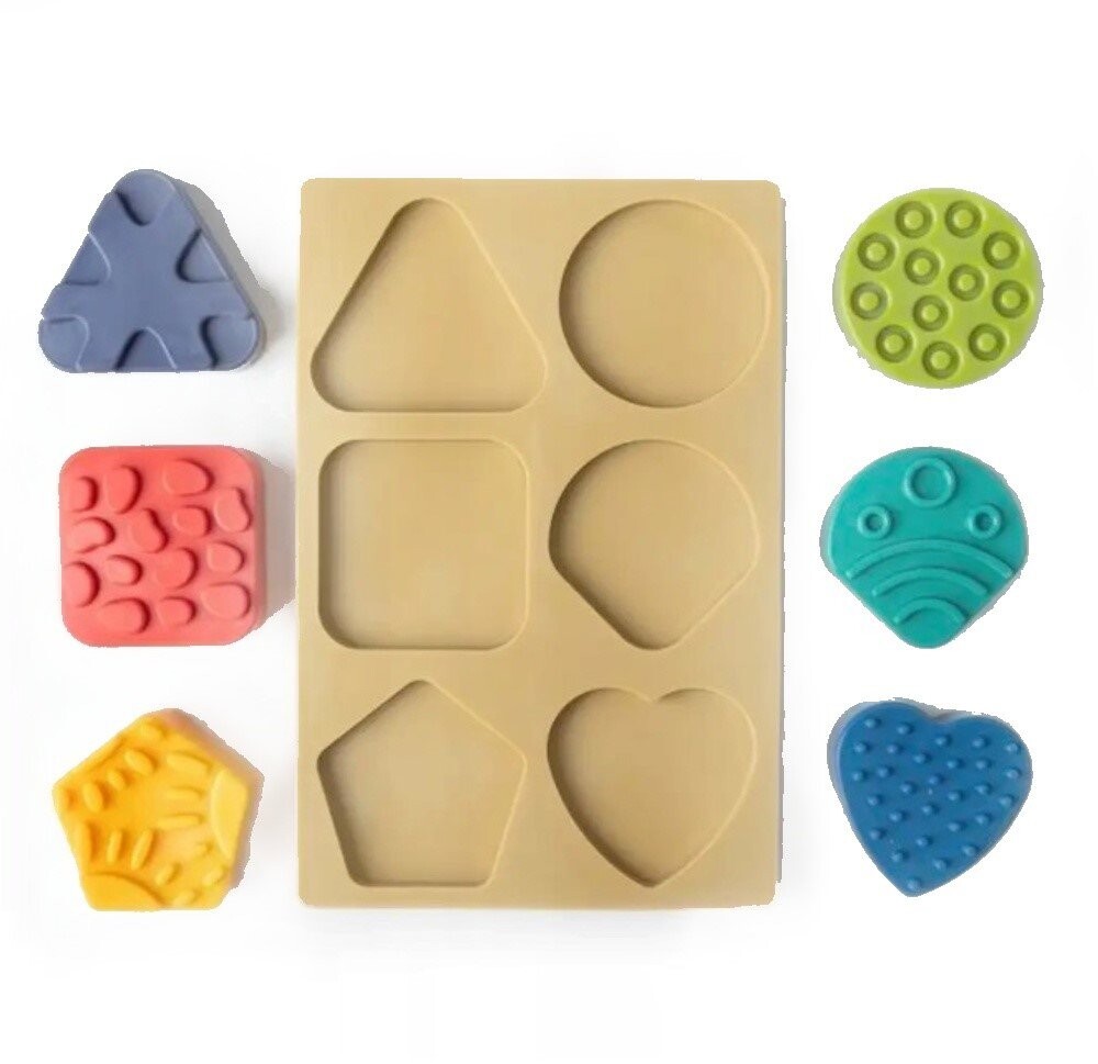 Mom's care Puzzle senzorické tvary, 6 ks