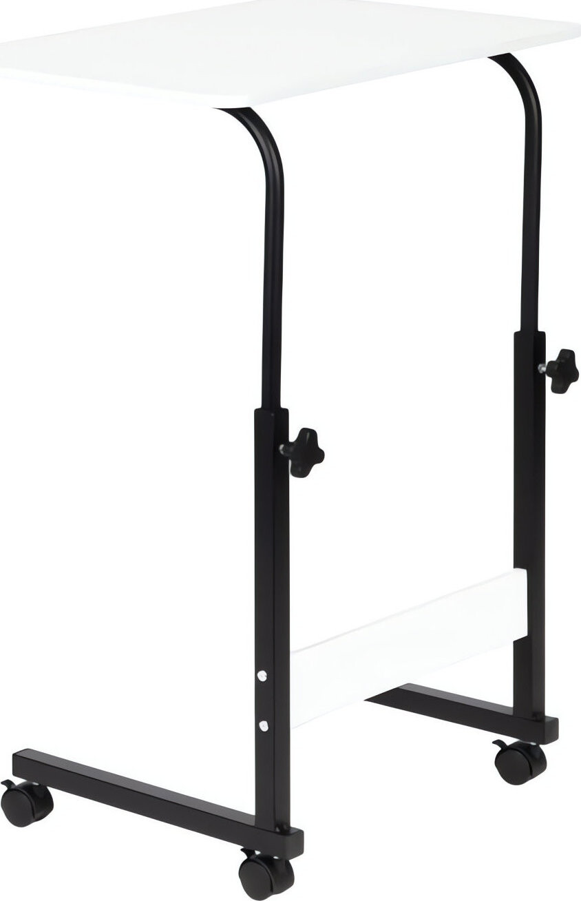 ModernHome PJJCT0135 Stůl na notebook s kolečky, výškově nastavitelný, bílý