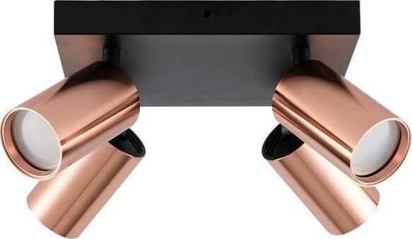 IMMAX PUNTO-4S stropní, nástěnné, bodové, čtverec, 4 hlavy, GU10, měděné