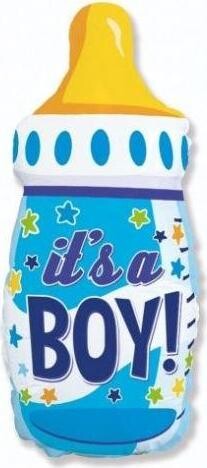 Flexmetal balón fóliový detská fľaša chlapec, 69 cm