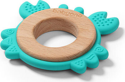 BabyOno dreveno-silikónové Crab