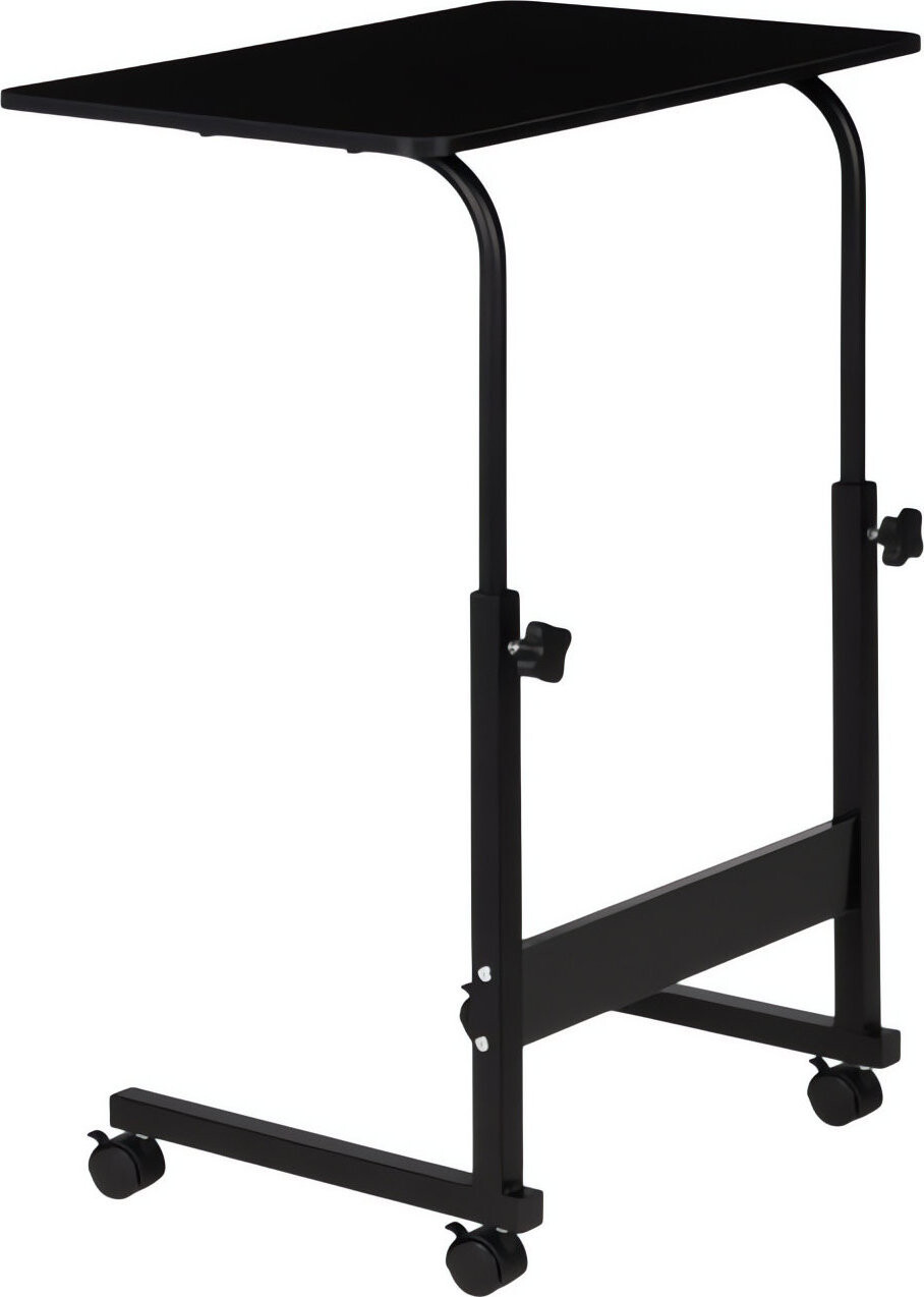 ModernHome PJJCT0135 Stůl na notebook s kolečky, výškově nastavitelný, černý