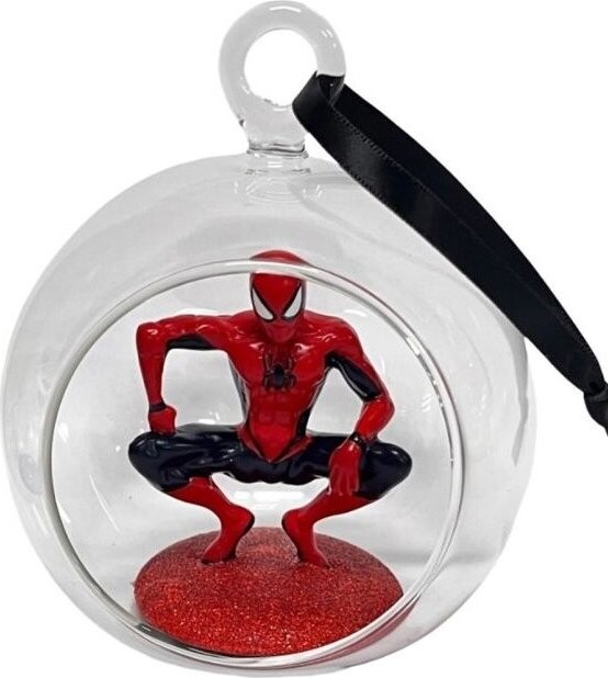 Christmas Inspiration Marvel Sklenená otvorená guľa 3D figúrka Spider Man