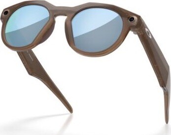 Meta Oakley Meta HSTN Smart Glasses – Brown Smoke, Prizm Deep Water Polarized