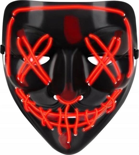 GGV Desivá svietiaca maska červená