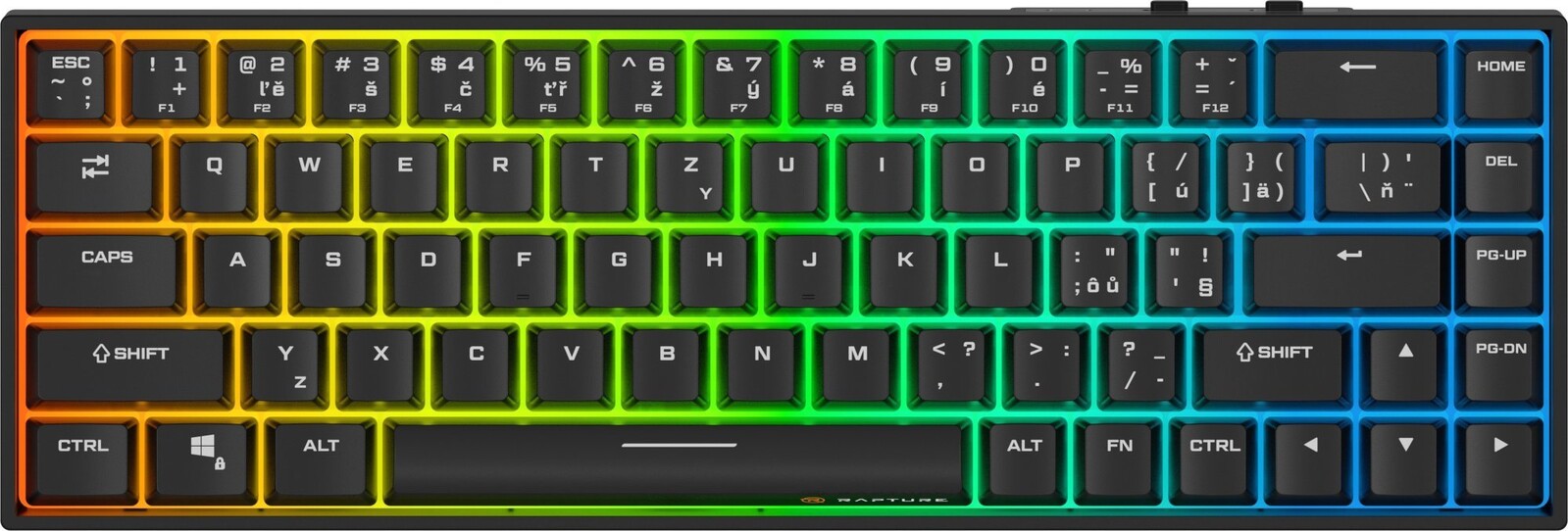 Rapture CHARLIE V2 Wireless, Gateron G Pro 3.0 Red, čierna – CZ/SK