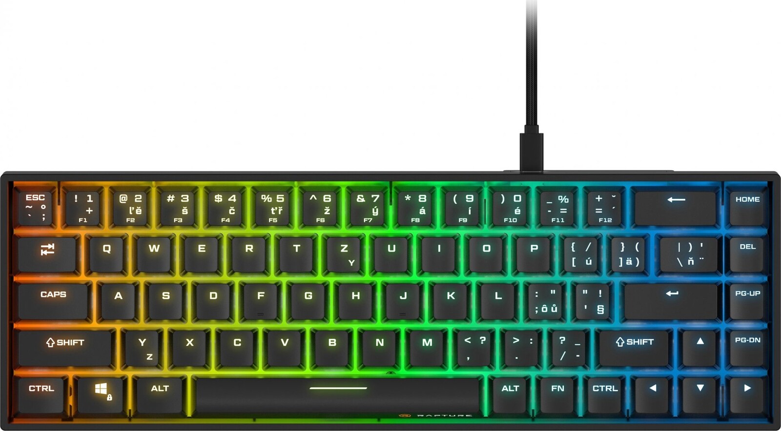 Rapture CHARLIE V2, Gateron G Pro 3.0 Red, čierna – CZ/SK