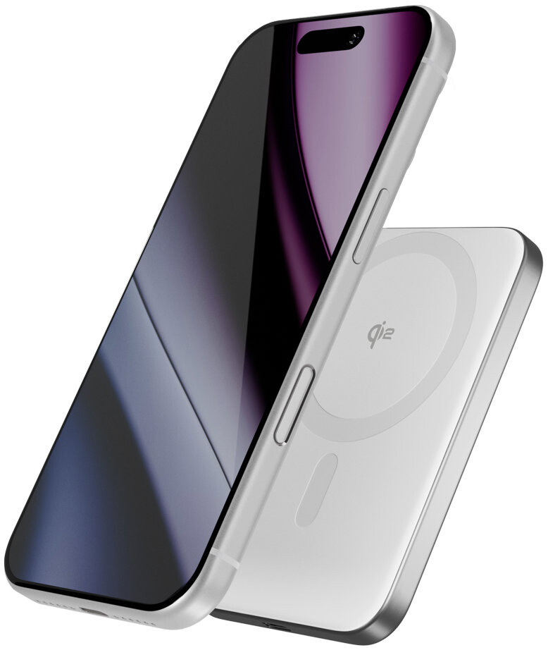 Epico UltraPack Qi2 5000 mAh Mag+ tenká hliníková bezdrôtová powerbanka EM51 – strieborná