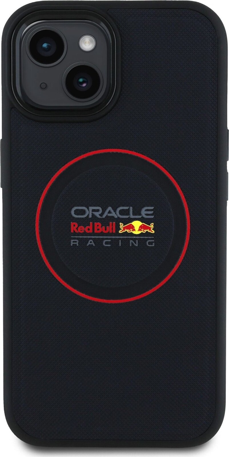 Red Bull PU Leather Red Ring MagSafe Zadný Kryt pre iPhone 13 Navy