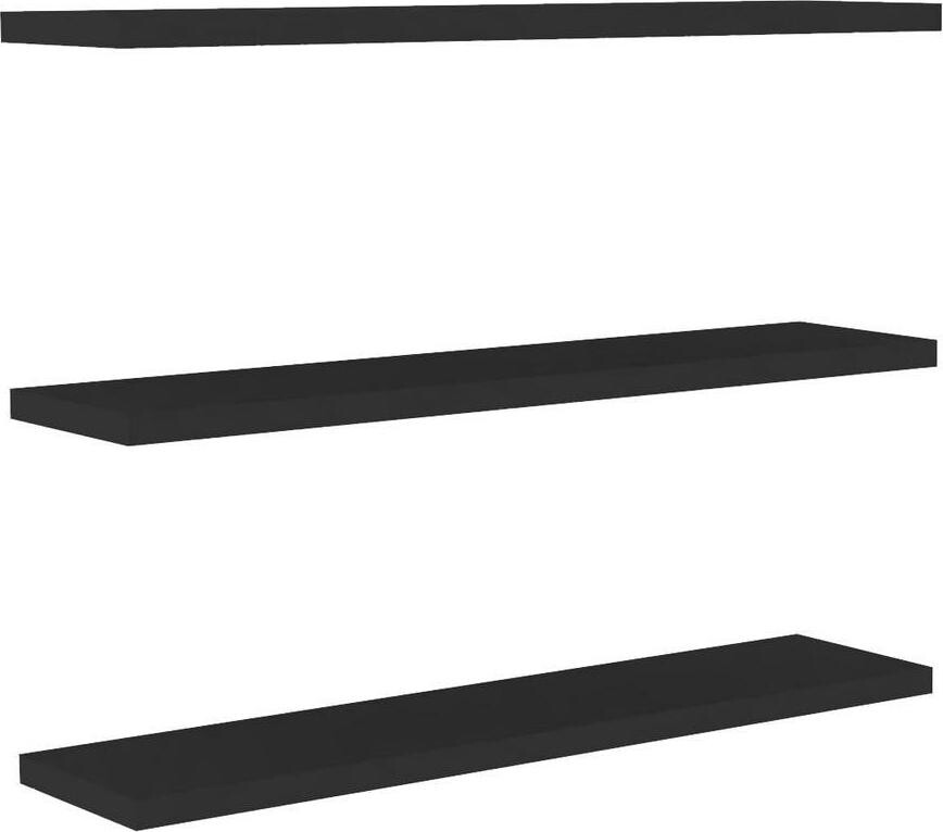 ASIRGROUP Nástenná polica AMAURY – 3 kusy, antracit