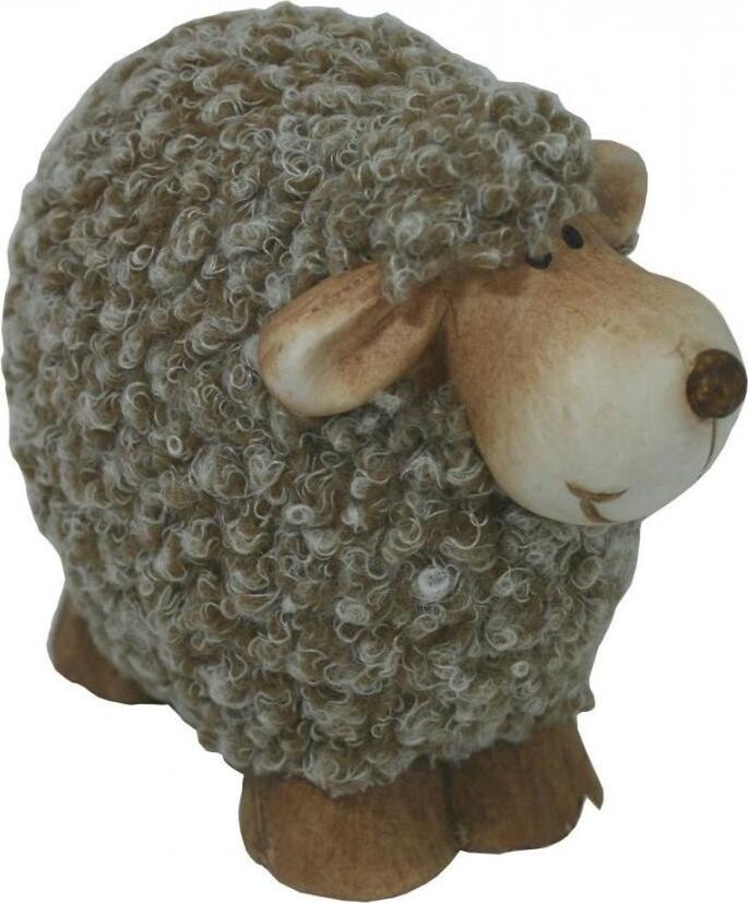 GOBA Veľkonočná dekorácia – Ovečka keramická hnedá, malá