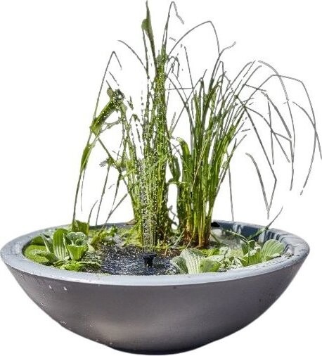 HEISSNER Lotusgarden Solární mini jezírko 58 × 19 cm, antracit