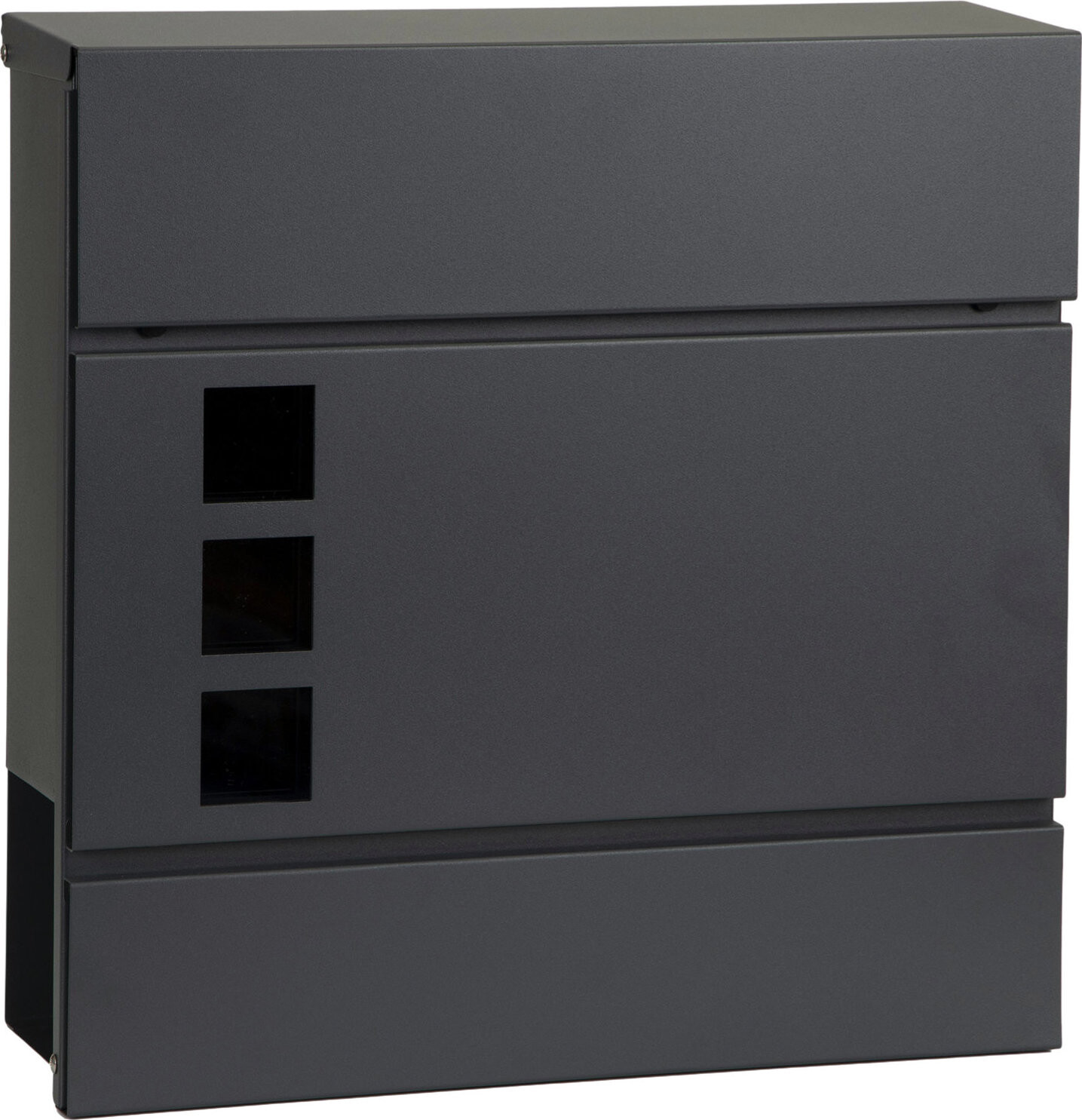 ModernHome HPB932-8 Poštovní schránka s držákem na noviny, pozinkovaná ocel, antracit