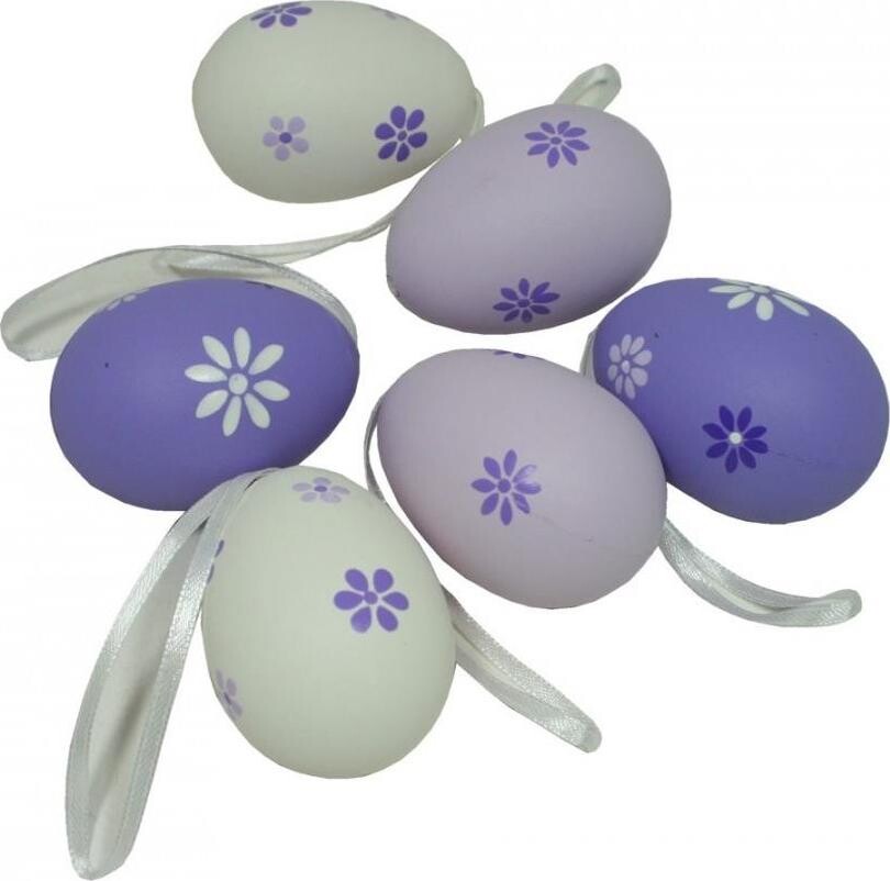 GOBA Veľkonočná dekorácia – Vajcia plastové, fialová